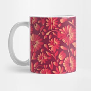 Red Wild Flowers Mug